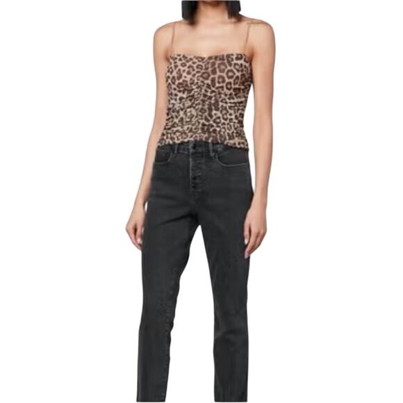 *NWOT Good American Leopard Printed Mesh Cami Top - XL - Picture 2 of 12